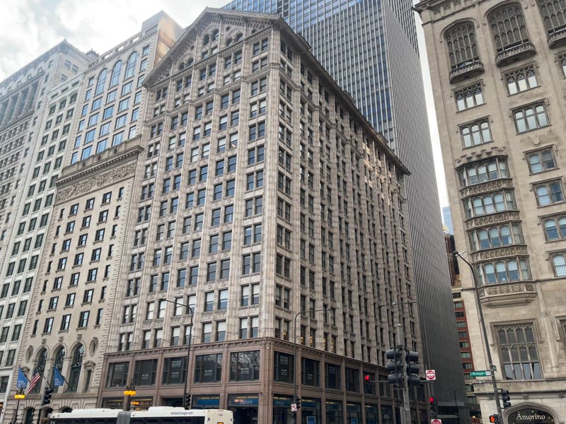 Chicago's historic Monroe Building, located on the corner of Michigan Avenue and Monroe Street.