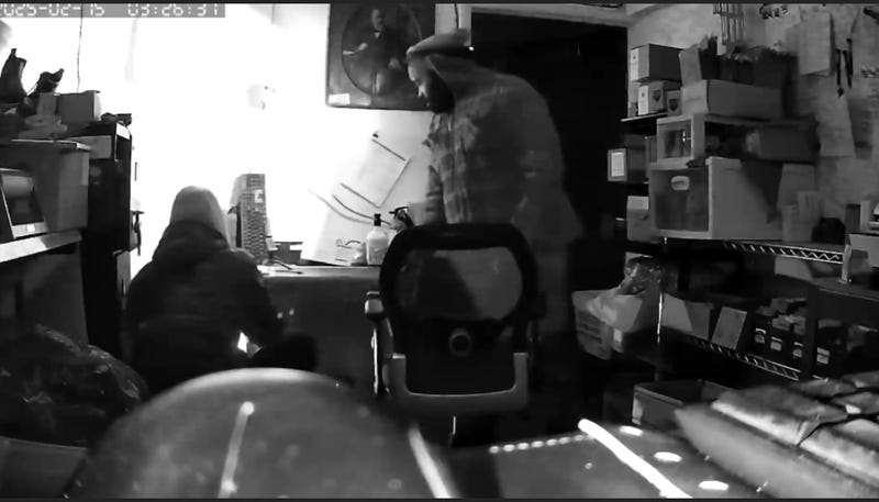 Screenshot from video showing the suspects