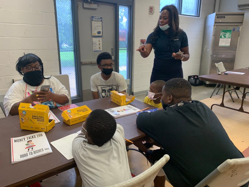 Philadelphia kids and teachers at the Money Talks Edu camp.