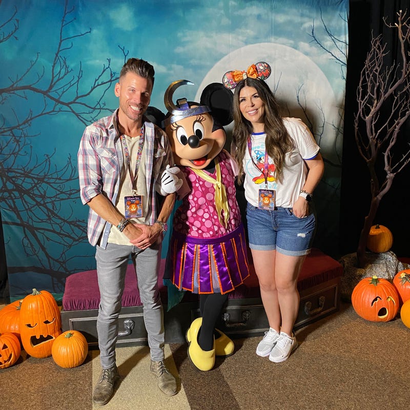 Mercedes and J.C. visit the Disneyland Resort  for Halloween Time