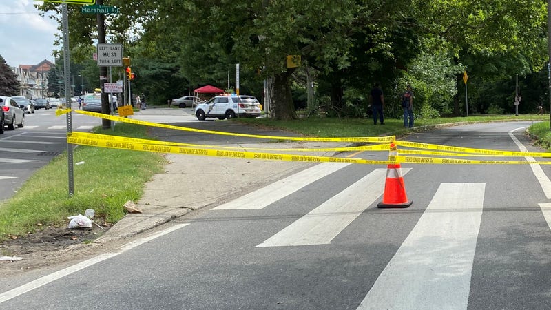The scene of the deadly double shooting in Upper Darby where, police say, the victims were "assassinated."