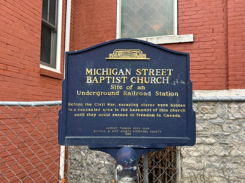 Plaque at Michigan Baptist Church