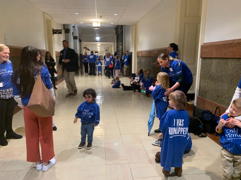 Families outside the Philadelphia courtroom
