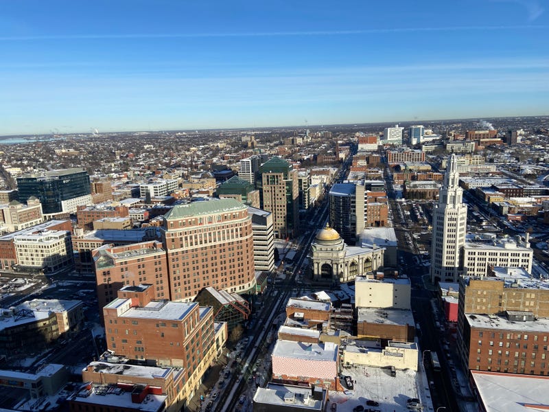 Downtown prepping for NCAA hoops fans coming to Buffalo.