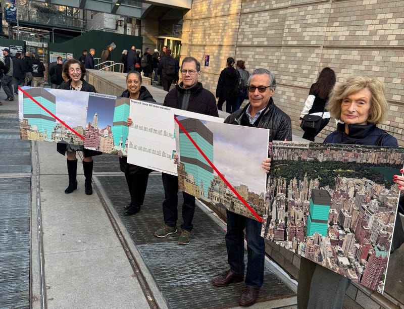 Residents rallied outside the hospital on Wednesday