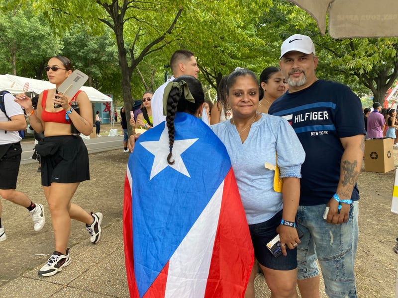 Families with cultural ties to Puerto Rico made the trip to Philadelphia to support performer Bad Bunny.
