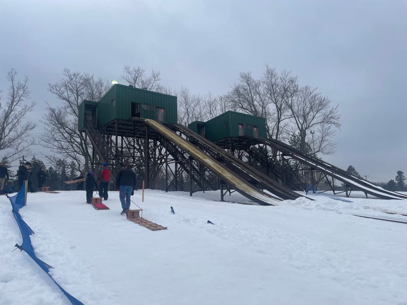 Tobogganing chutes at Chestnut Ridge