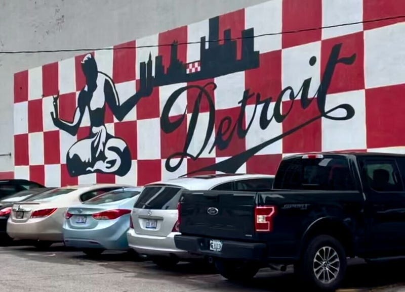 Outside of Checker Bar in Downtown Detroit
