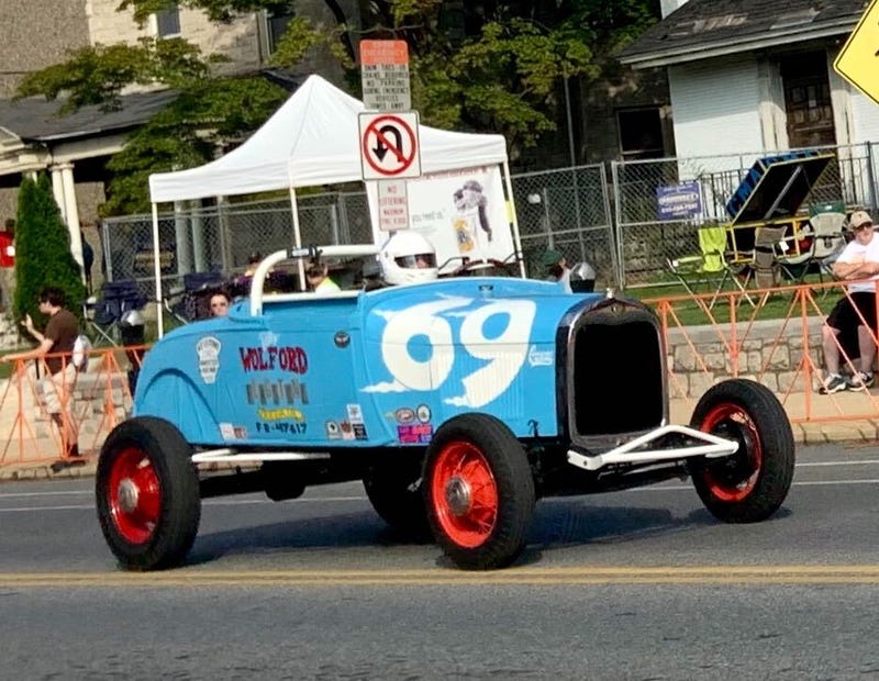 A vintage hot rod at Coatesville's Invitational Vintage Grand Prix.