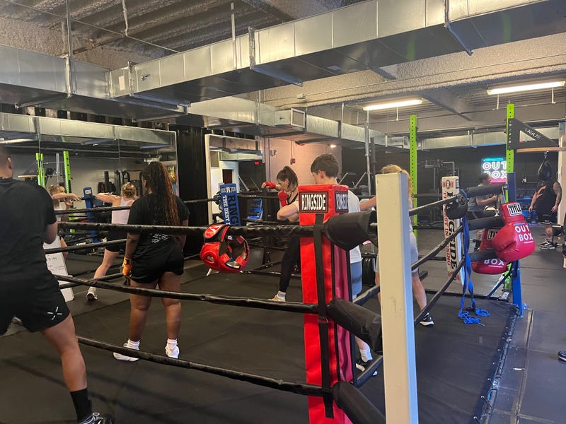 LGBTQ+ All Levels Boxing class at OutBox LGBTQ+ Boxing & Fitness in Williamsburg, Brooklyn.