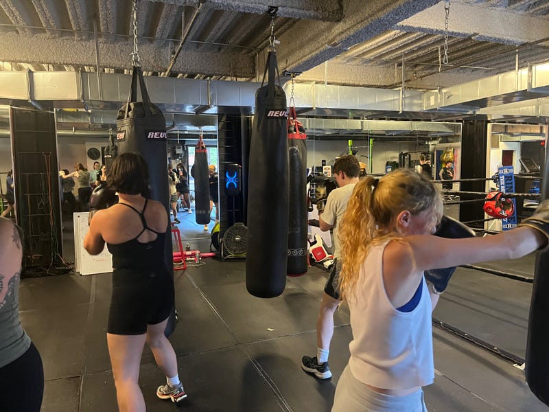 LGBTQ+ All Levels Boxing class at OutBox LGBTQ+ Boxing & Fitness in Williamsburg, Brooklyn.