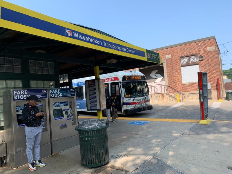 The Wissahickon Transportation Center, as it currently exists, is just big enough for a single bus to pull in and loop around before passengers board.