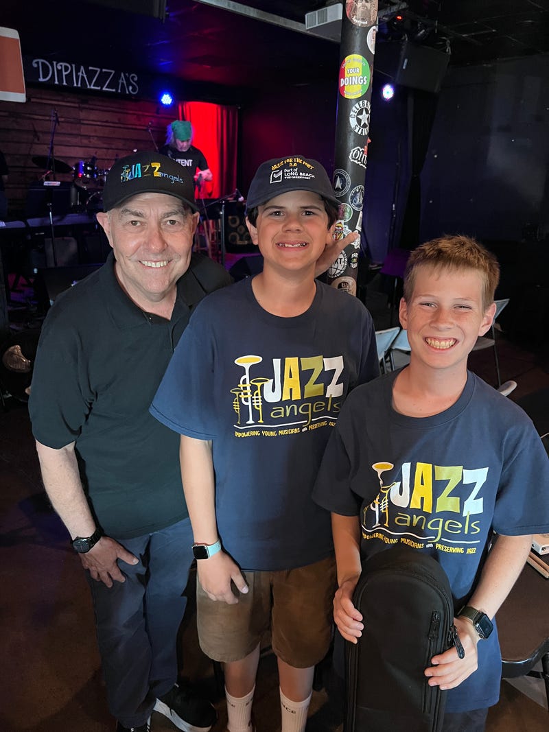 Barry with students