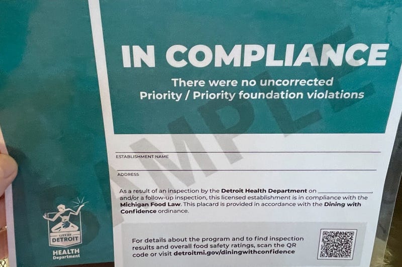 in compliance placard
