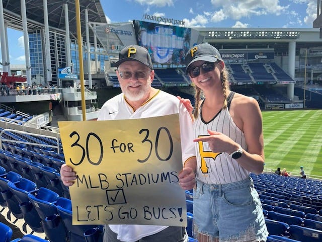 Dan Mitchell and daughter complete visiting every stadium in MLB on Thursday, March 27, 2025