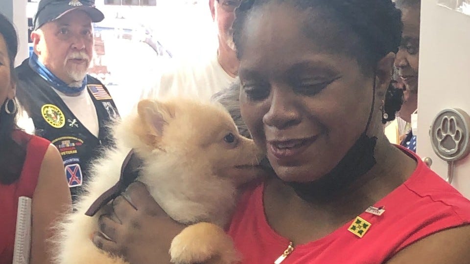 Long Island veteran gifted with new puppy after dog's tragic death