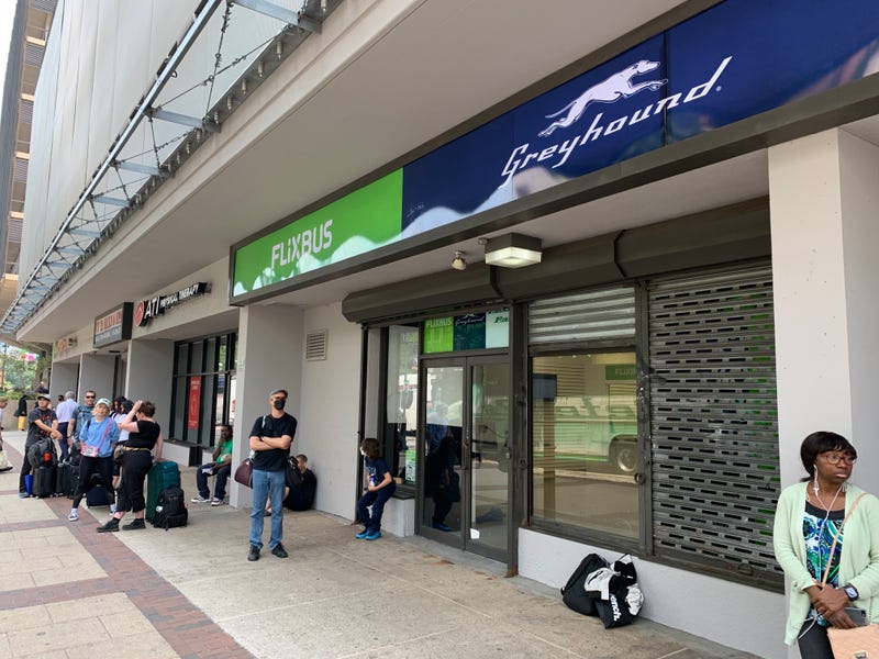 Greyhound new terminal on 6th and Market streets.