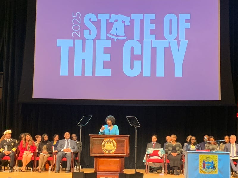 Mayor Cherelle Parker speaks at the State of the City on Dec. 19, 2025