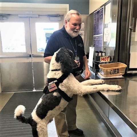 Steven Zonis and his therapy dog Rudy