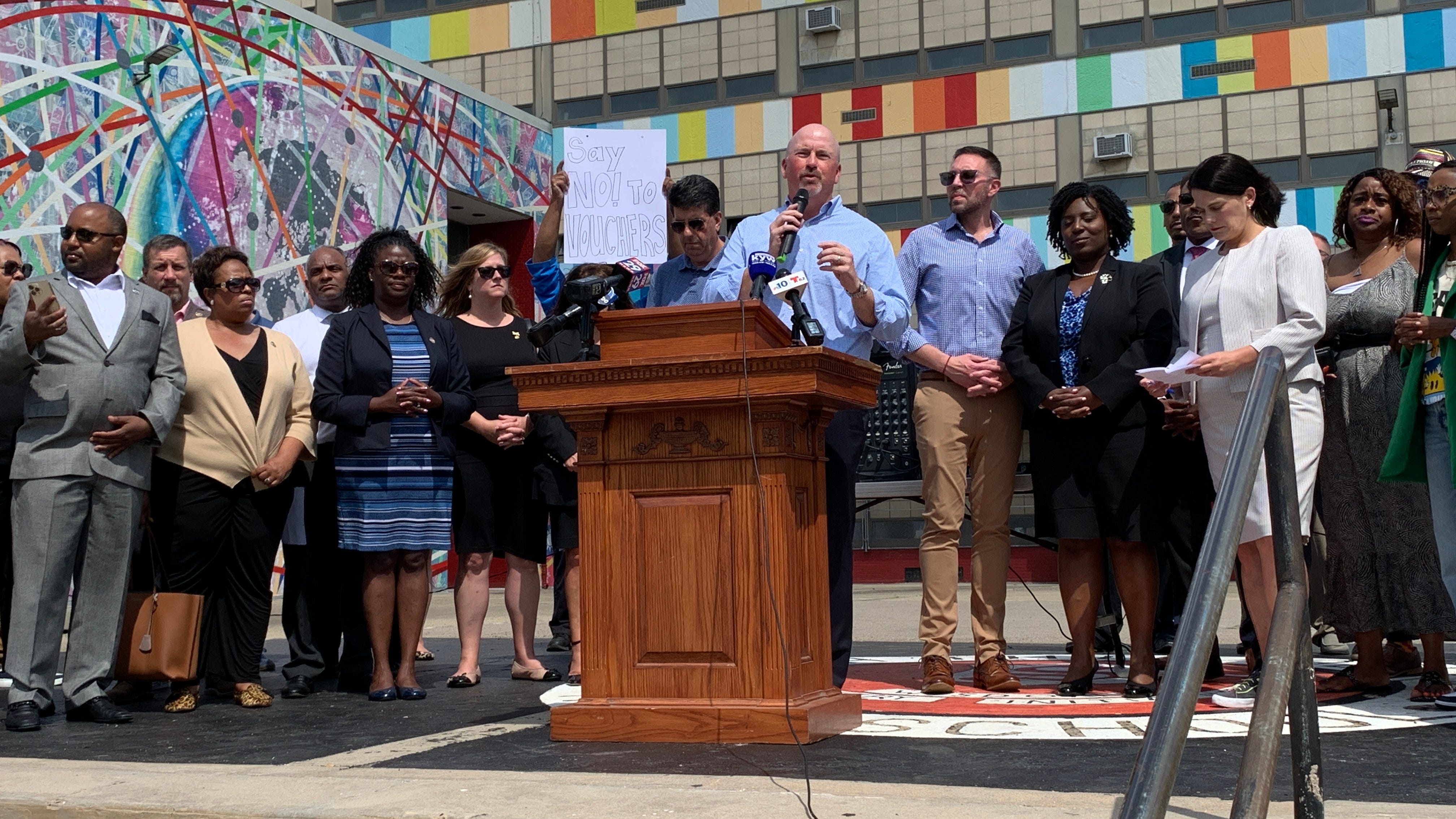 House Democrats rally at South Philly high school for 'Save Our Schools' campaign
