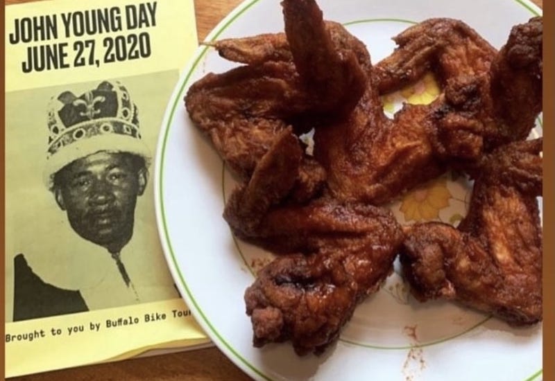 John Brown is credited as creator of the chicken wing