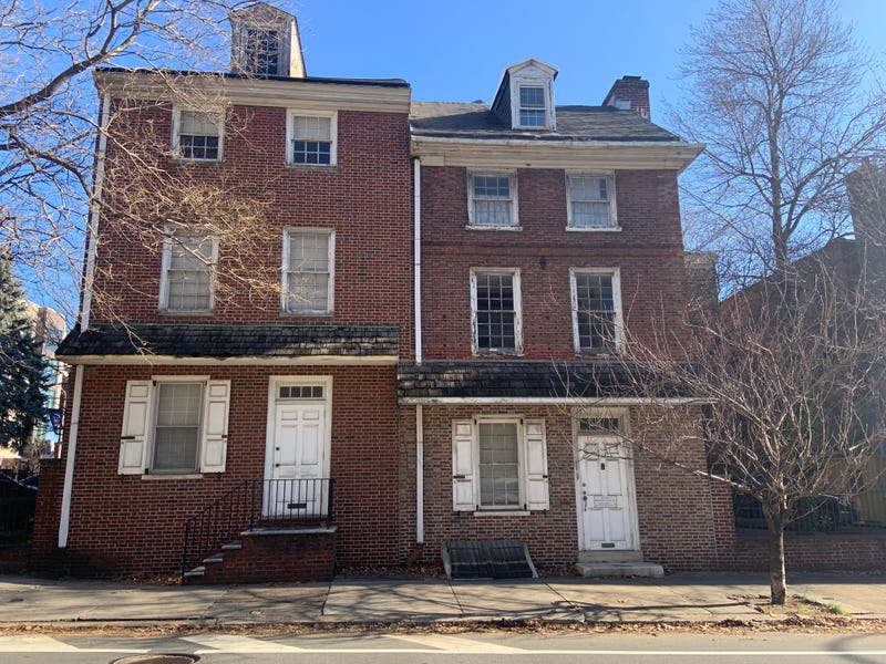 Old First Reformed United Church of Christ in Old City will demolish the building on the left to help in the construction of new housing for people experiencing chronic homelessness. The building on the right, a second structure, a historic pastor’s house, will be moved about 50 feet to the south to make way for the new construction.