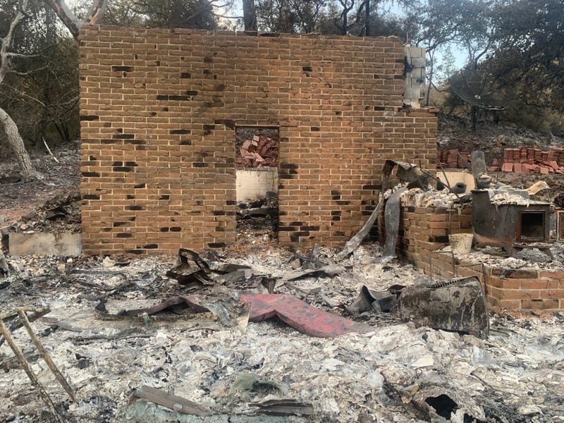 One of the walls that once stood inside Musgrove's new home.