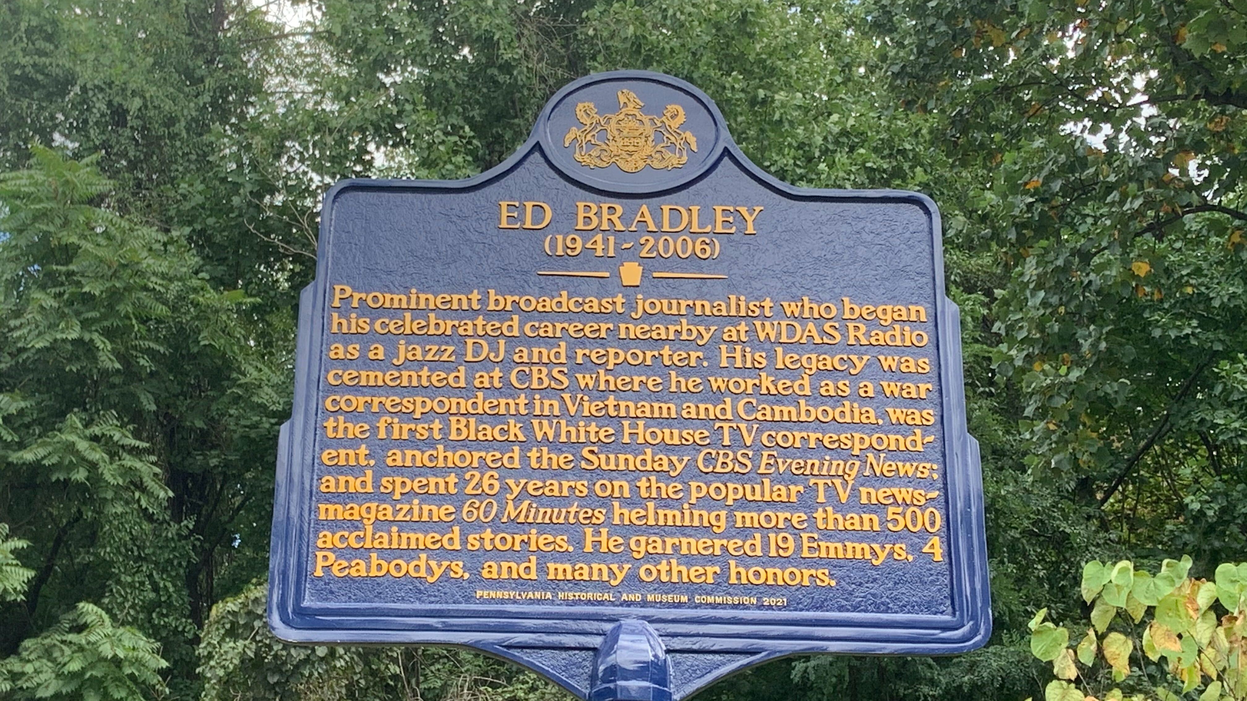 Trailblazing journalist Ed Bradley honored with historical marker in Fairmount Park