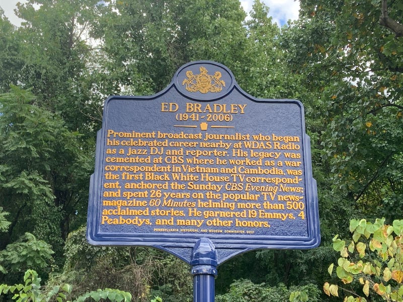 Trailblazing journalist Ed Bradley honored with historical marker in Fairmount Park