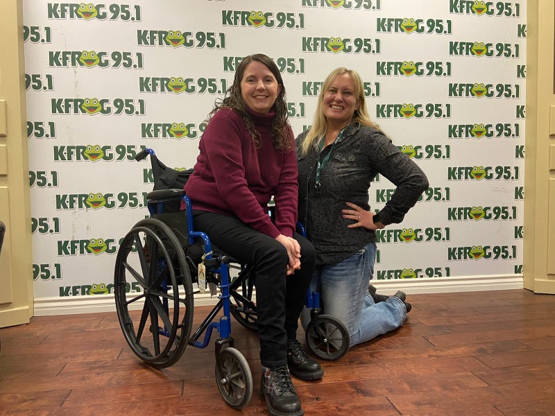 Life First Training Center's Katy Harney with K-Frog's Pepper