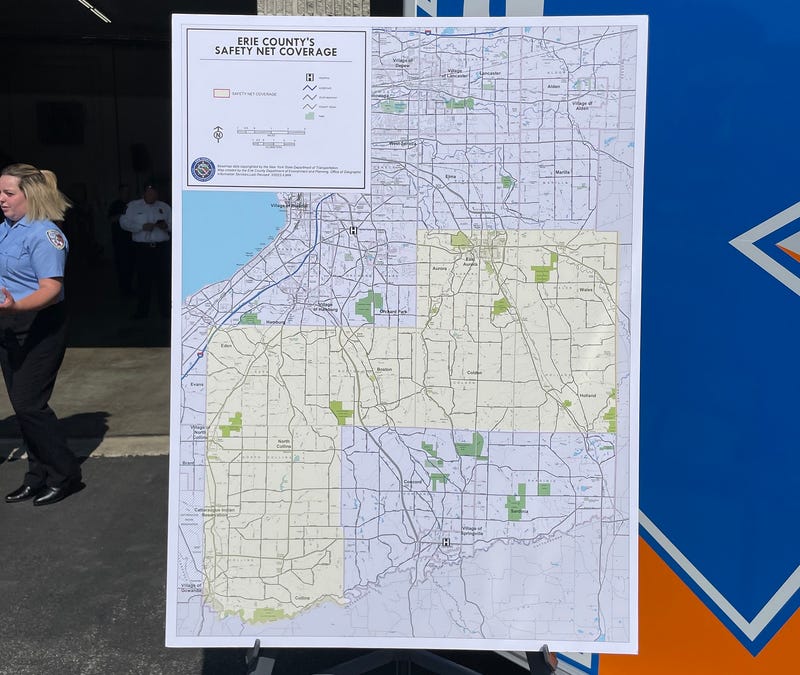 Map of Erie County EMS coverage