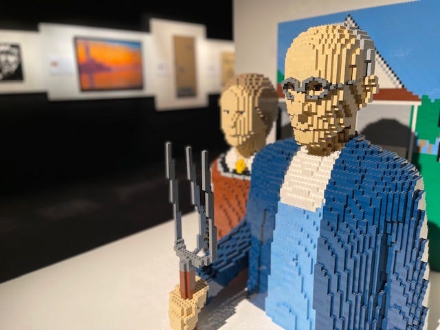 "The Art of the Brick" features more than 100 of his works, some original, some recreated from photos. There are even reimagined versions of some of the world's most famous pieces of art.