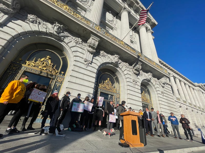 Dozens protested the Tenderloin Center's closure on Thursday.