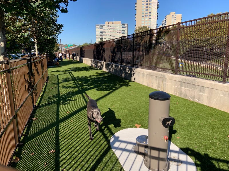 Winter Street Greenway dog run and playground in Logan Square