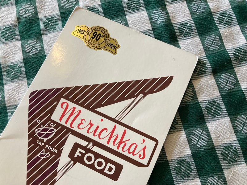 menu and tablecloth
