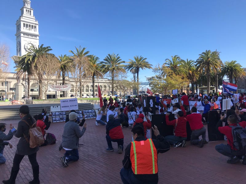 Embarcadero protest, Keith Menconi, KCBS Radio