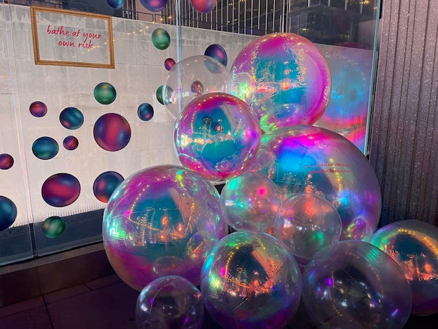 “Bubbles Over Broadway” at The Perch, on the eighth floor of the New York Marriott Marquis