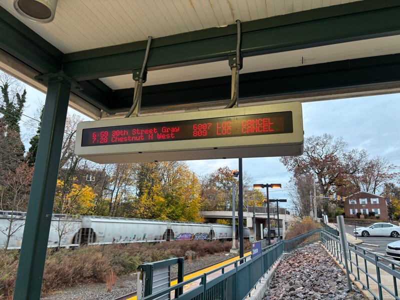 SEPTA canceled 22 trains along three Regional Rail lines on Monday, some during the busy morning rush, due to the ongoing safety inspections of its Silverliner IV cars.