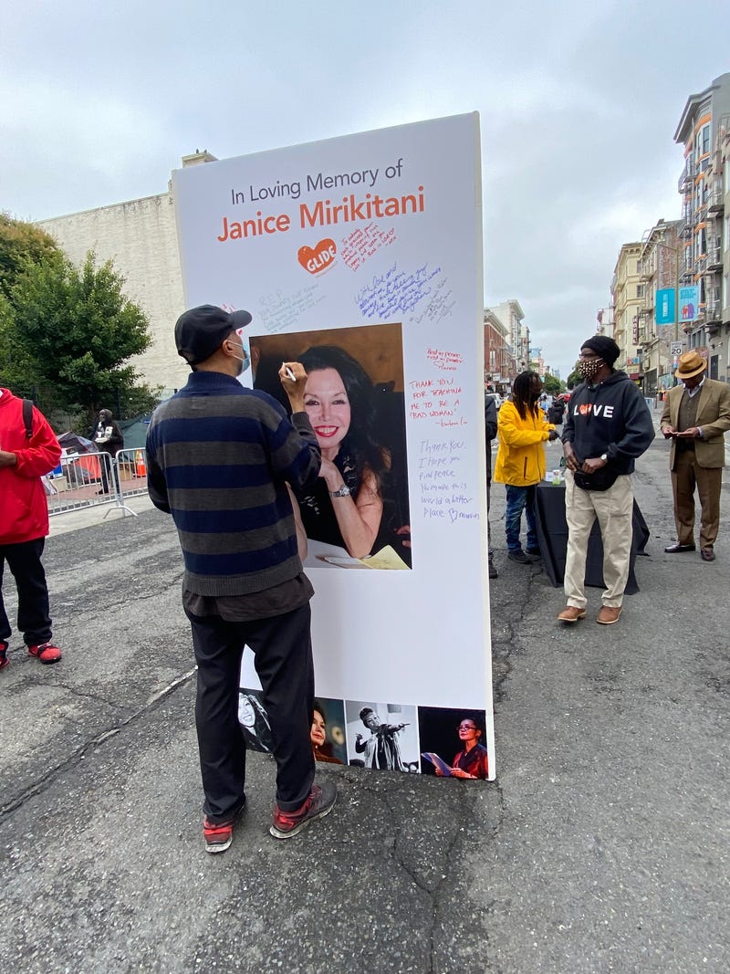 GLIDE Memorial held a silent vigil for Janice Mirikitani.