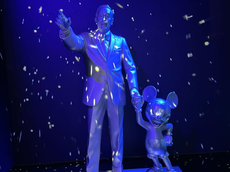 Walt Disney and Mickey statue