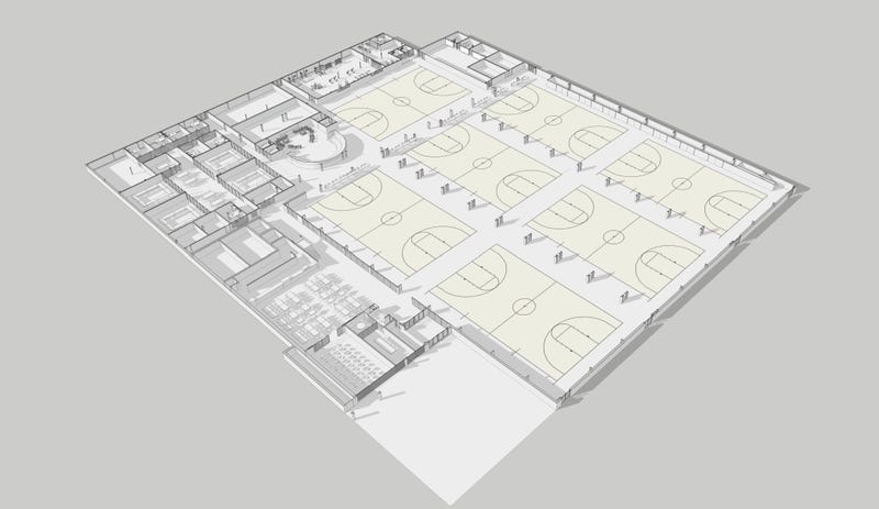 An artist's rendering of the Alan Horwitz Sixth Man Center.