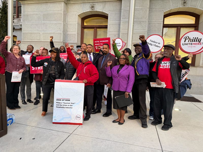 Hotel workers without contracts spoke in October about interruptions to “The Year of Philadelphia” because of labor disputes