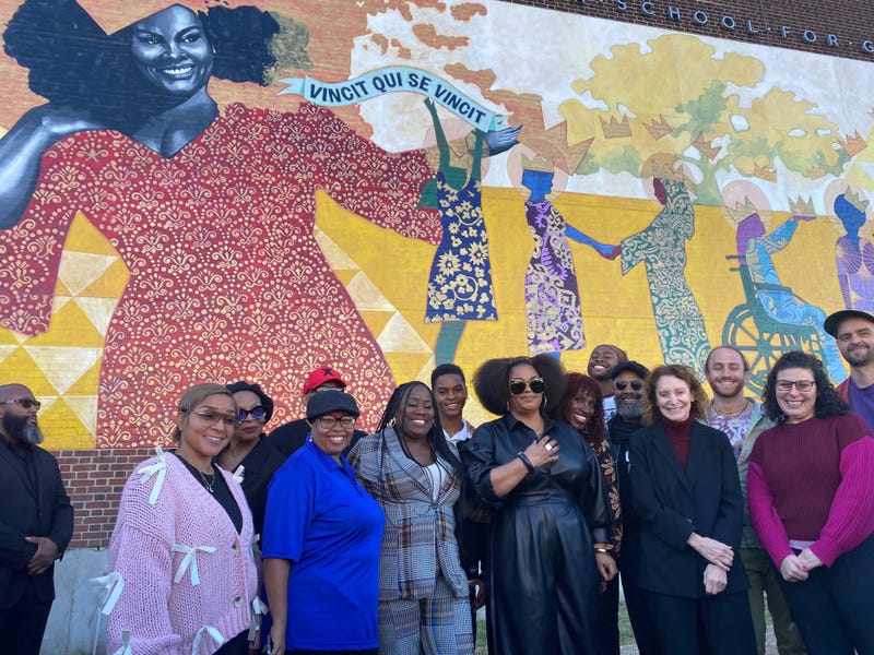 Grammy Award-winning singer-songwriter Jill Scott returned to her alma mater, Girl’s High, in October for the unveiling of a new mural created in her honor.