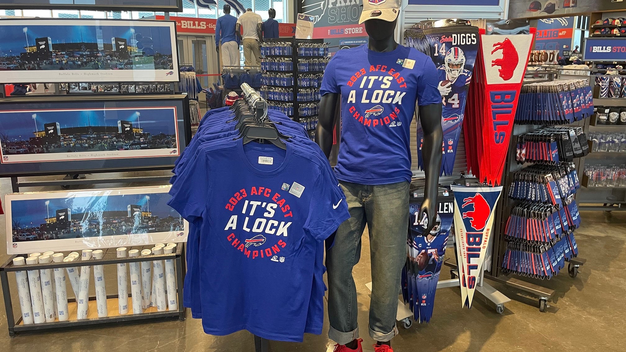 AFC East merchandise available now at Bills Store
