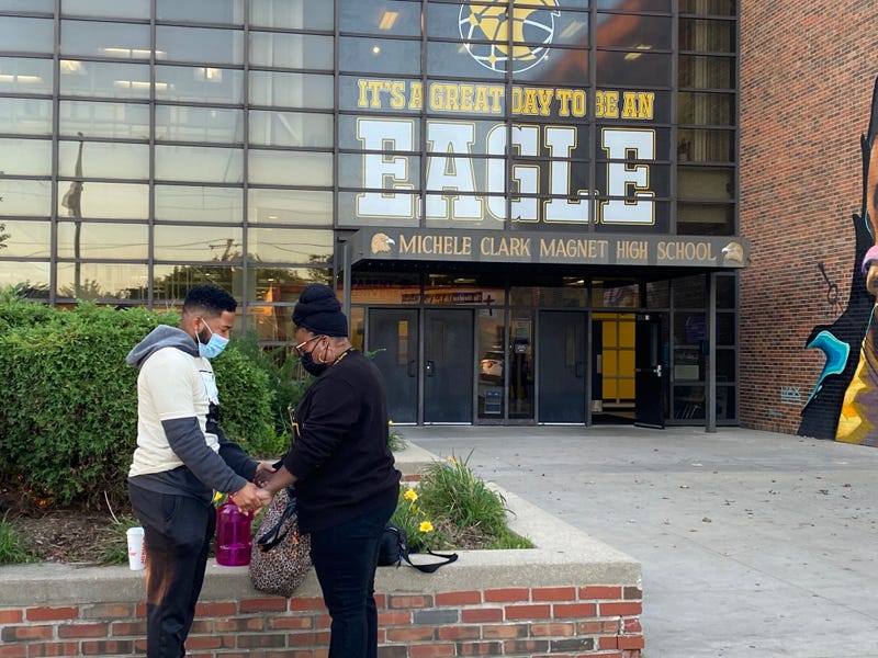 The faith community rallied around a West Side high school Monday morning after a student was shot to death.