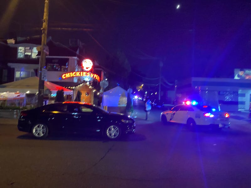 The scene of a shooting outside Chickie's & Pete's in Northeast Philadelphia.
