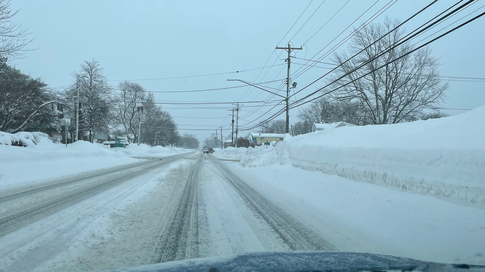 Large snowbanks a concern for increases in vehicle accidents?
