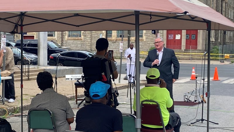 Mayor Jim Kenney attending National Night Out in North Philadelphia.