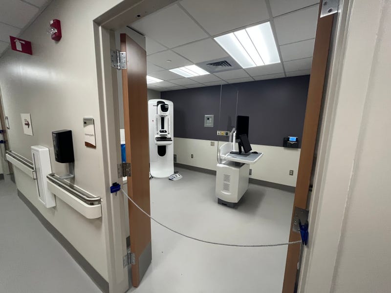 Mammography Room inside new Lockport Memorial Hospital