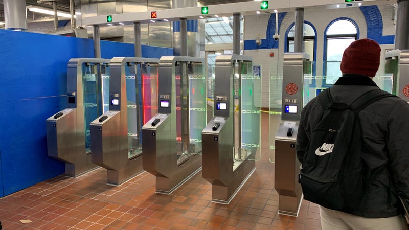 The new SEPTA fare gates at 69th Street Transportation Center.